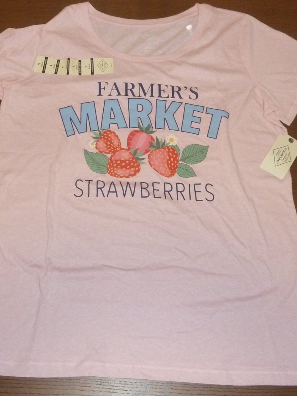 Farm Fresh Strawberries Farmers Market T Shirt Size Ladies Large